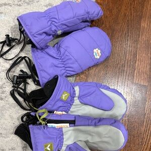 Kids Purple Mittens